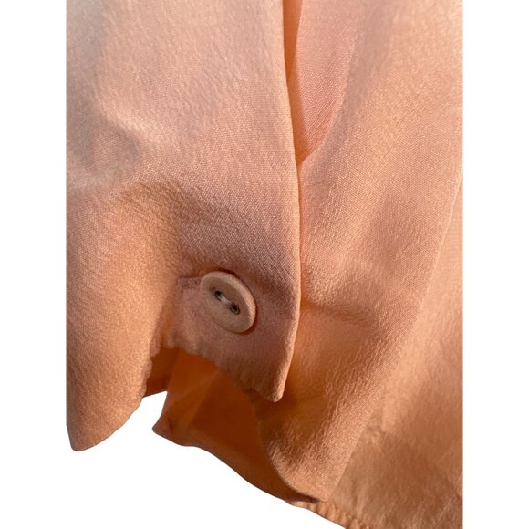 2/$30 Banana Republic Medium Pale Peach Silk Long Sleeve Blouse - Picture 11 of 16
